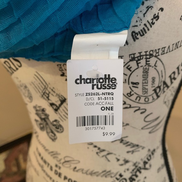 Turquoise Charlotte Russe Soft Infinity Scarf - Picture 2 of 4